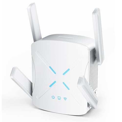 2024 WiFi 6 Extender Signal Booster, 2.4Gb/s Speed Longest Range Up to 12,000 sq.ft, Internet Repeater with Ethernet Port for Home, Wireless Extendtecc Quick Setup, Dual Band(5GHz / 2.4GHz)