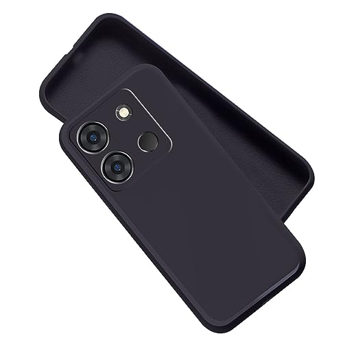 Image of A rtistque Liquid Silicone Back Cover Case for Infinix Smart 7 HD Shockproof TPU Soft Flexible with Camera Protection - Black
