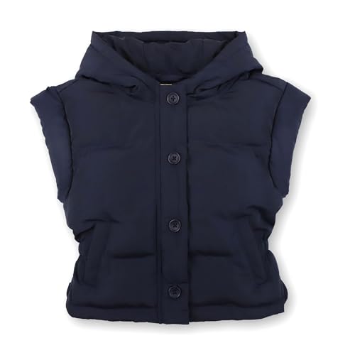 Hope & Henry Girls' Quilted Riding Vest with Snap Front