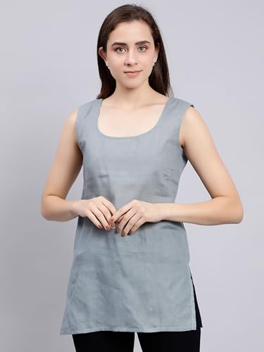 Image of Seva Chikan Hand Embroidered Lucknowi Chikankari Angarkha Georgette Top with Slip for Women SCL4041
