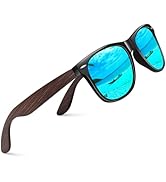 CGID Sunglasses Men Women Polarised Wood Walnut Mirrored UV400 Protection CAT 3 M08