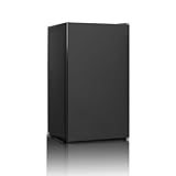Techomey 3.2 Cu.Ft Mini Fridge without Freezer, Small Refrigerator with Single Door & 7 Level Adjustable Thermostat, Mini Fridge for Badroom, Office, Dorm, Apartment, Black