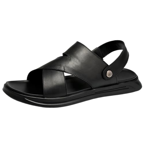 Men's Leather Sandals Leather Soft Bottom Men's Beach Shoes Sandals