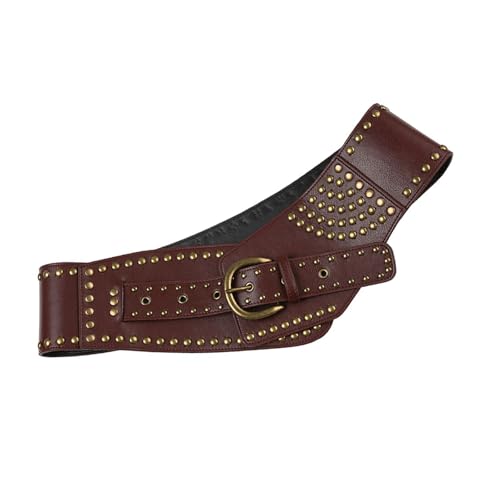 Ceinture western avec ornements cloutés et boucle sculptée pour pantalon femme