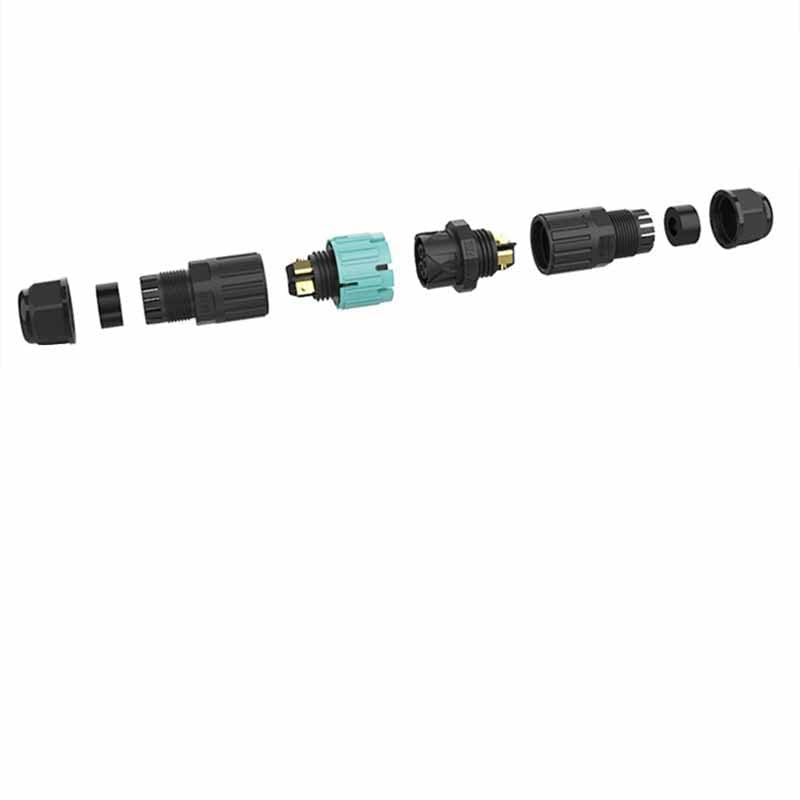 EW-M19 Male Female Waterproof Led Strip 3 Pin Mini Wire Nuts Electrical Butt Plug Cable Connector (for 7-10mm Cable)