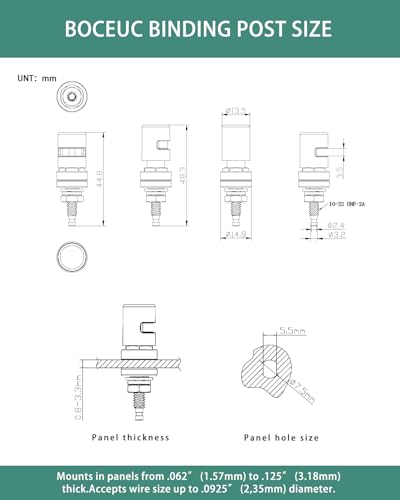 Conector binding post con tapa y aro impermeable, 2 unidades miniatura 4