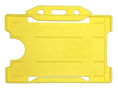 Identity-Plus: Yellow Rigid Open Faced Landscape ID Card Badge Pass Holder (25)
