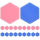 ORFOFE 20 pezzi Scacchi Esagonali Plastica Accessori Gioco da Tavolo Educativo per Pezzi Volanti Leggeri Blu e Rosa Adatti Scacchi Viaggio e Giochi di Logica