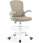 FINATI Drafting Chair Tall Office Chair for Standing Desk - Ergonomic Computer Work Stool with Lu...