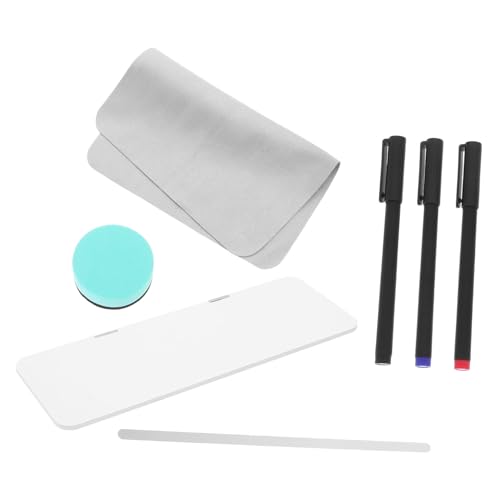 Mipcase Tablero Magnético Transparente para Monitor con Pizarra Borrable Soporte para Mensajes y Notas Adhesivas Incluye Marcadores de Colores y Borrador Organizador Versátil para Oficina