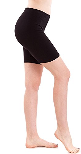 Image of BodyForm Women's Interlock Cotton Black Cycling Shorts