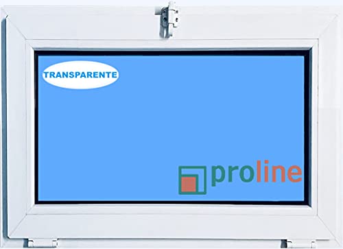 ECO-BLU (V11T) Ventana PVC 800x500 Blanca Oscilante Vidrio Transparente
