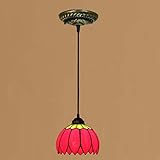 taxxii mini lampadario a sospensione, lampada a sospensione per corridoio con paralume in vetro colorato da 8 pollici, plafoniere vintage per sala da pranzo ad isola, soggiorno, camera da letto, o