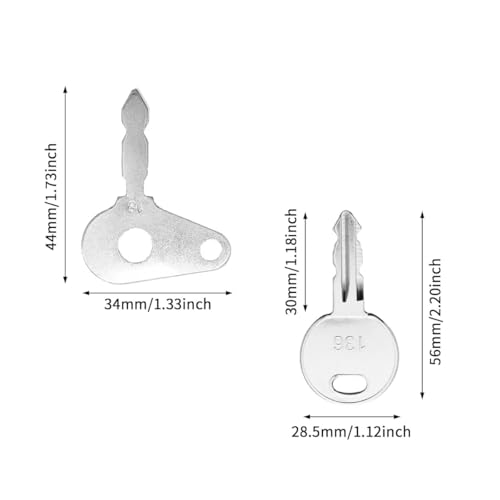 ACOLY 4-teiliges Master Plant-Schlüsselset für schwere Baumaschinen, T250 92274 14607 1051, Ersatz für Thwaites-Muldenkipperschlüssel, Lucas T250, JCB/Bomag-Bagger