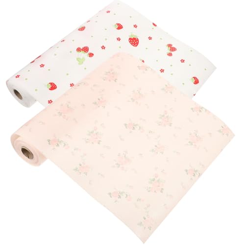 DOITOOL 2 Rollos Liner para Armarios y Cajones de Cocina Papel Antideslizante Pet para Estantes y Tocadores Protección y Decoración sin Adhesivo