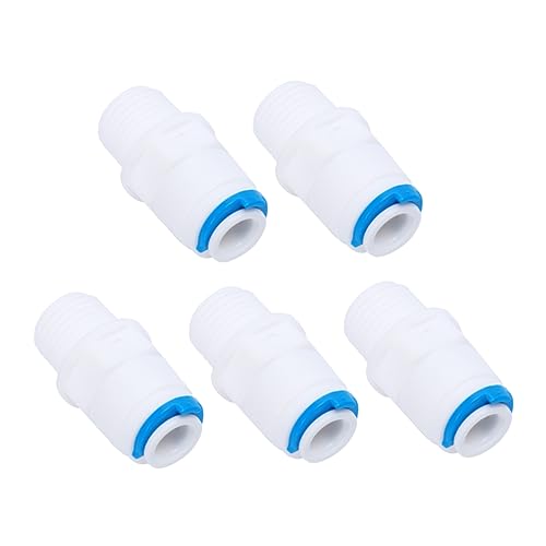 Cabilock Water Purifier Adaptor Set 5pcs Quick Connectors Straight Pe Fittings 2 Points Connectors