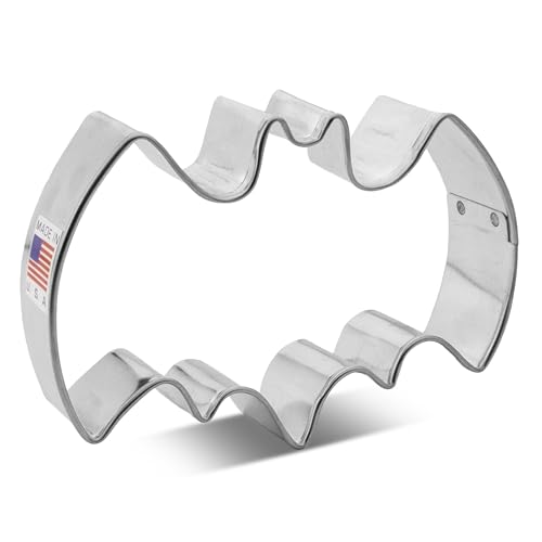 Bat Symbol Cookie Cutter, 4" Made in USA by Ann Clark