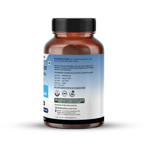 Image of Magnesium 500mg - 90 Veg Capsules | Magnesium Glycinate, Malate, Taurate, Citrate & Aspartate | Health Supplement for Muscle, Nerve & Sleep Health