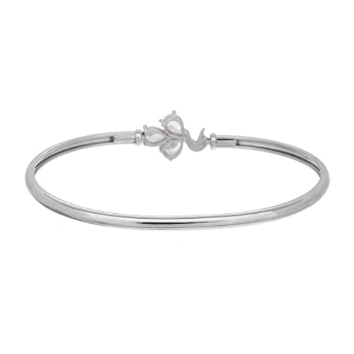 CZ Elegance Floral Teardrop Cut Zircons Bracelet