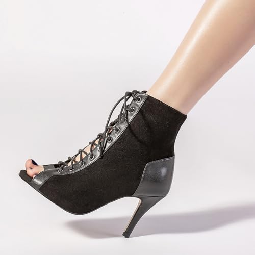 Women's Peep Toe Dance Stilettos High Heels-Mother's Day Gift,Sandals Fashion Sexy Lace Up Ladies Dress Pumps Ankle Booties2