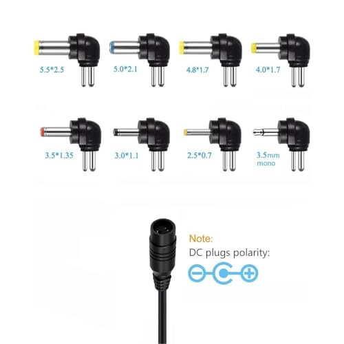 Belker 12W Universal 3V 4.5V 5V 6V 7.5V 9V 12V AC DC Adapter Power Supply for Household Electronics Mp3 Routers TV Boxes LCD Tablets CCTV IP Cameras Max. 1000mA [BB]