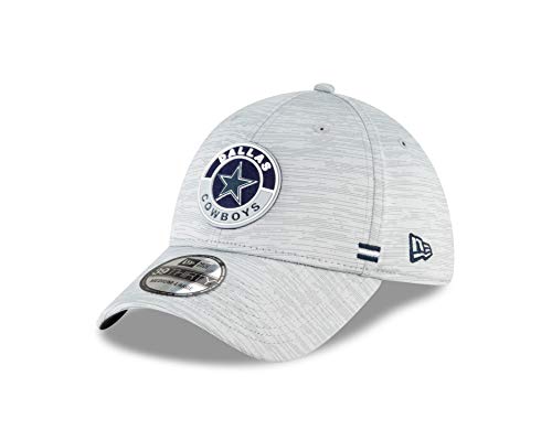 NFL Dallas Cowboys Mens New Era Official 2020 Sideline 3930 Hat, Gray, Large/X-Large