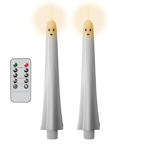 Generico a pilas - Velas a pilas | Velas LED fantasma de Halloween parpadeantes | Candelabros LED Decoraciones de Halloween para interiores y exteriores de Acción de Gracias Ventana Mesa
