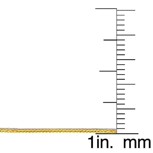 Precious Stars 14K Yellow Gold Saint Christopher Oval Medal Pendant With 0.80-Mm Square Wheat Chain #TOP3