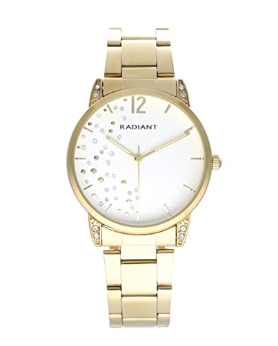 Radiant - Colección Formentera - Reloj analógico de Cuarzo. Reloj de Pulsera para Mujer. Reloj de Brazalete con Esfera Dorada y Correa de Acero Inoxidable. Tamaño 36mm. 3ATM