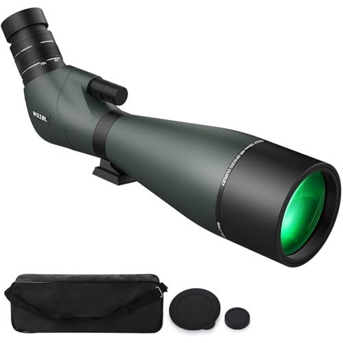 WOZEL 25-75x100 Spotting Scopes for Bird Watching - 45 Degree Angled BAK4 Prism High Definition Waterproof HD Spotter Scope for Bird Watching with Carrying Bag