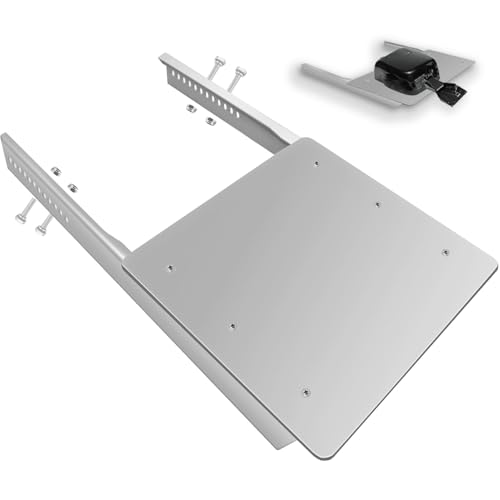 Pontoon Accessory Mount for Anchor Winch - 80lb Over-Water Installation Saves Space and Blocks Mud/Weeds from Deck, Fits Electric & Manual Winches, Powder-Coated Marine Aluminum. 18