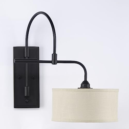 Image of Progress Lighting Kempsey Collection One-Light Swing Arm Wall Bracket,Bronze, 19-3 /4 inch x 12 inch