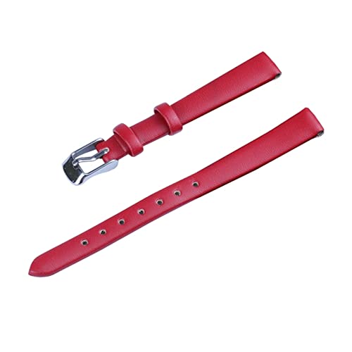 Bracelet de montre en cuir véritable de haute qualité fine rouge 16 mm