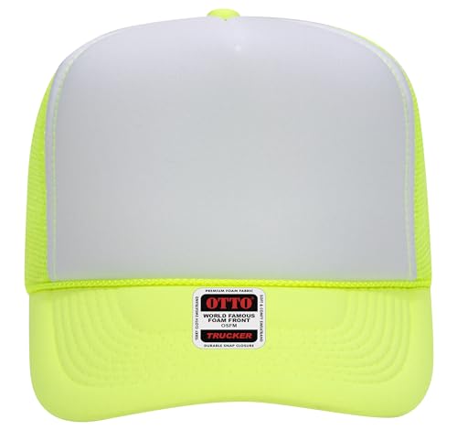 Image of OTTO Polyester Foam Front 5 Panel High Crown Mesh Back Trucker Hats in 97, Bulk, Wholesale