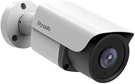 PANOOB Security Camera Outdoor/Indoor, Home UltraHD 4MP Wired Bullet Surveillance IP PoE Camera, 2.8mm Lens 110°Wide Angle, Built-in Microphone, IP67 Weatherproof, 100Ft IR Night Vision, PB37A-4M