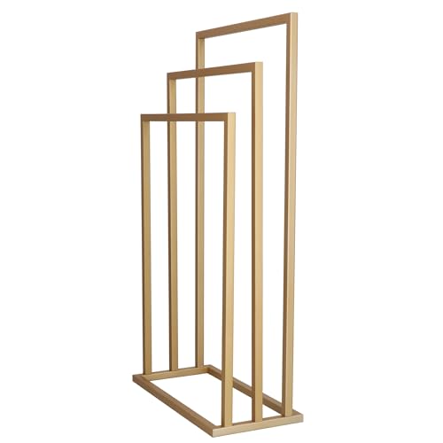 SPRINGOS Toallero de pie de metal, 86 cm de alto, 3 barras