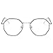 Unisex Glasses Frame Fashion Silver Black Polygon Full Frame Decoration Prescription Glasses