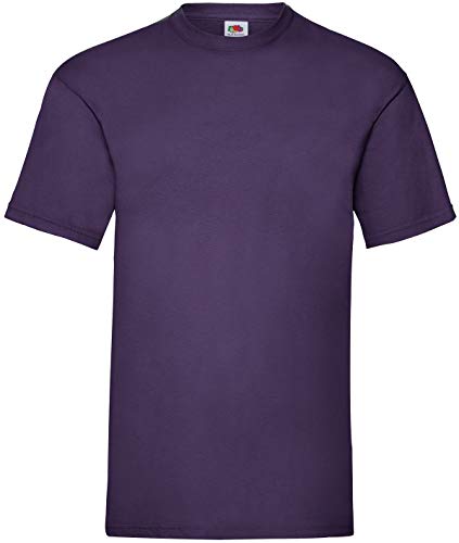 Fruit of the Loom Herren-Kurzarm-T-Shirt Gr. M, violett