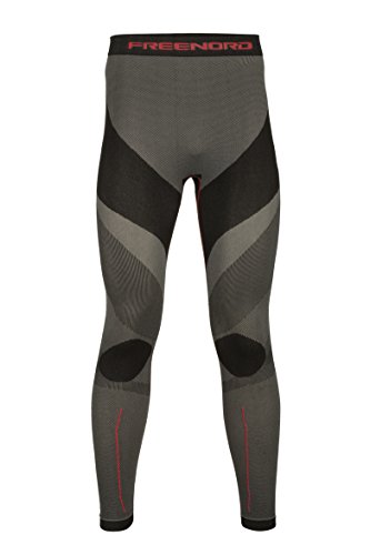 Freenord DryTech Thermo Attivo Traspirante Base Layer – Basic Set, Hose - Schwarz/Rot, M