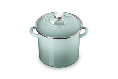 Le Creuset Enamel on Steel Traditional Stockpot, 8 qt., Sea Salt ...