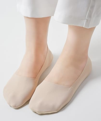 Image of No Show Socks for Women, Non Slip Nylon Thin Footies Invisible Silky Low Liner Socks for Loafers Flats 6 Pairs