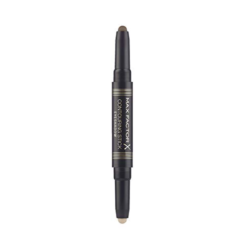 Max Factor Contouring Stick Eyeshadow Pencil with Two Warm Earth Tones for a Successful Eye Look with Creamy Texture, Warm Taupe & Amber Brown - Image 3