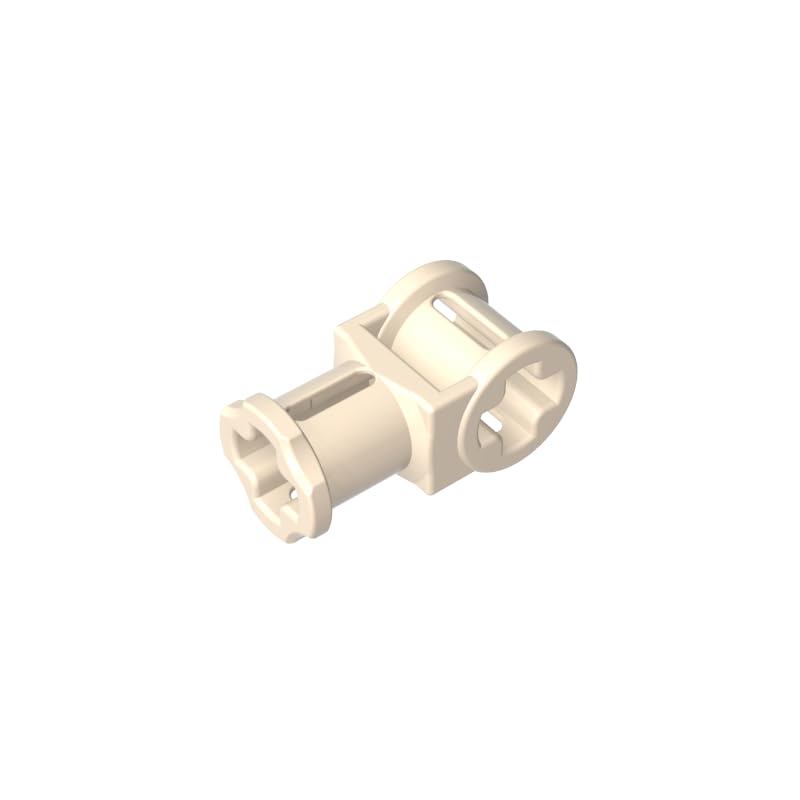 32039 Technic Axle Connector with Axle Hole 50 Pieces High-Precision MOC Building Bricks Replacement Parts Compatible with Lego bricks GDS-931 White (yellowish)