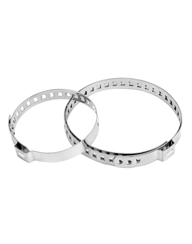 QWORK® 16 Stück Universal Achsmanschetten Schellen - Edelstahl - 25 bis 46 mm und 75 bis 125 mm