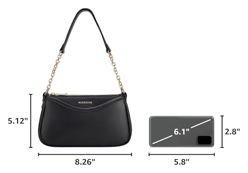 Image of Missnine Purses for Women, Shoulder Bag Small Handbags Vegan Leather Underarm Bags Trendy Hobo Cute Clutch Purse