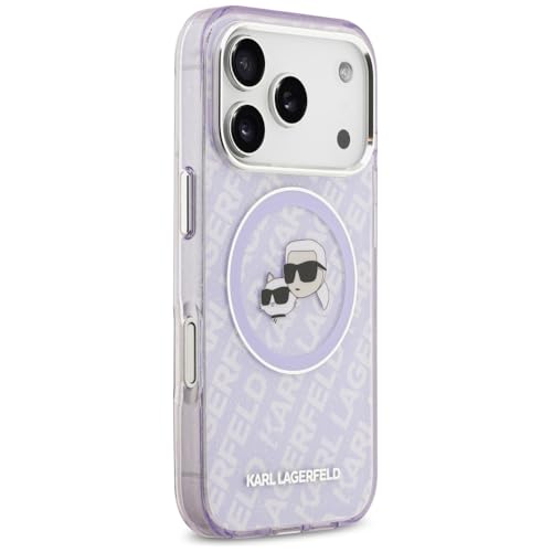 Coque antichoc iPhone 17 Pro Max Karl Lagerfeld violette protégeant avec style - 4