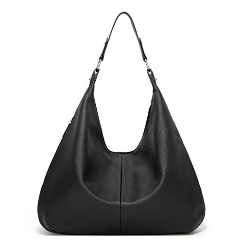 Fanspack Handtasche Damen Schwarz Gross Lederhandtasche Damen Schultertasche Damen Hobo Beuteltasche Damen