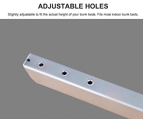 Escalera corta de metal H H para literas de dormitorio con ganchos 6