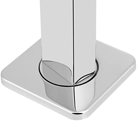 Braccio doccia 60, cromato quadrato, braccio per doccia, braccio di estensione, per il bagno, braccio di prolunga, 1 m, tubo doccia quadrato in acciaio inox