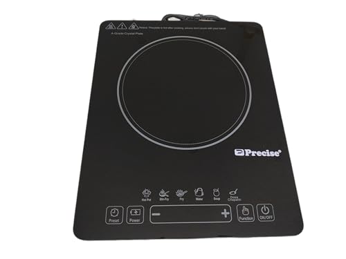 Image of Precise RD 2000 Induction Cooktop with A Grade Crystal plate | 2000W | Touch button control | Indian Cooking | BIS Standard | 1 year warranty